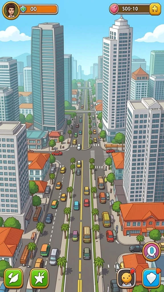 Tampilan awal yang menarik dengan karakter utama.