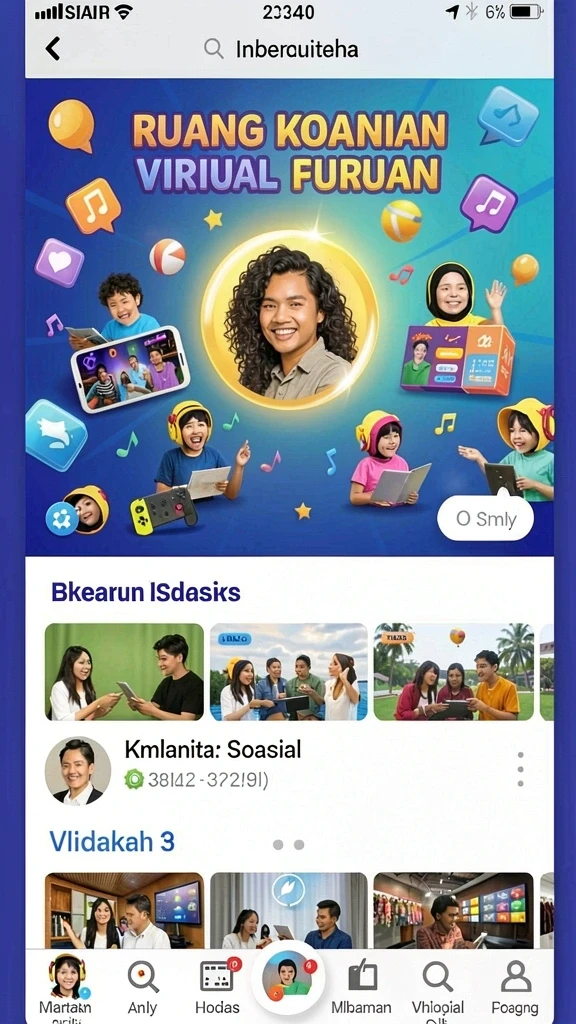 Lingkungan permainan yang luas dan beragam.