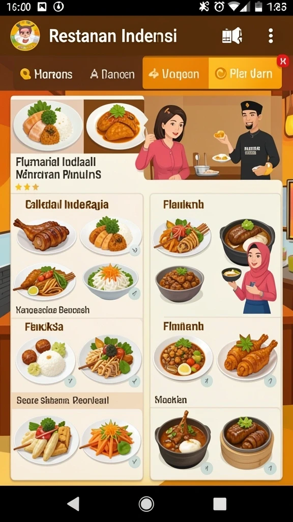 Tampilan antarmuka yang modern dan menarik.