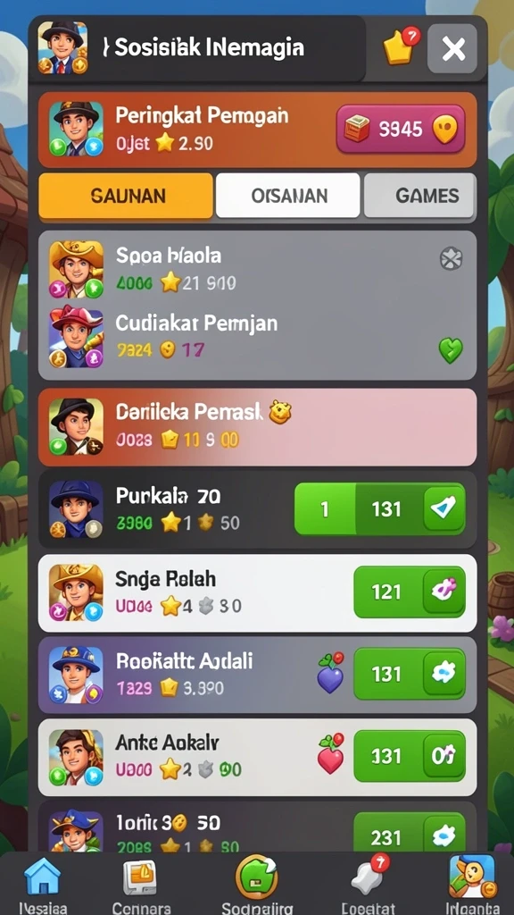 Beragam mode permainan yang menantang dan mengasyikan.