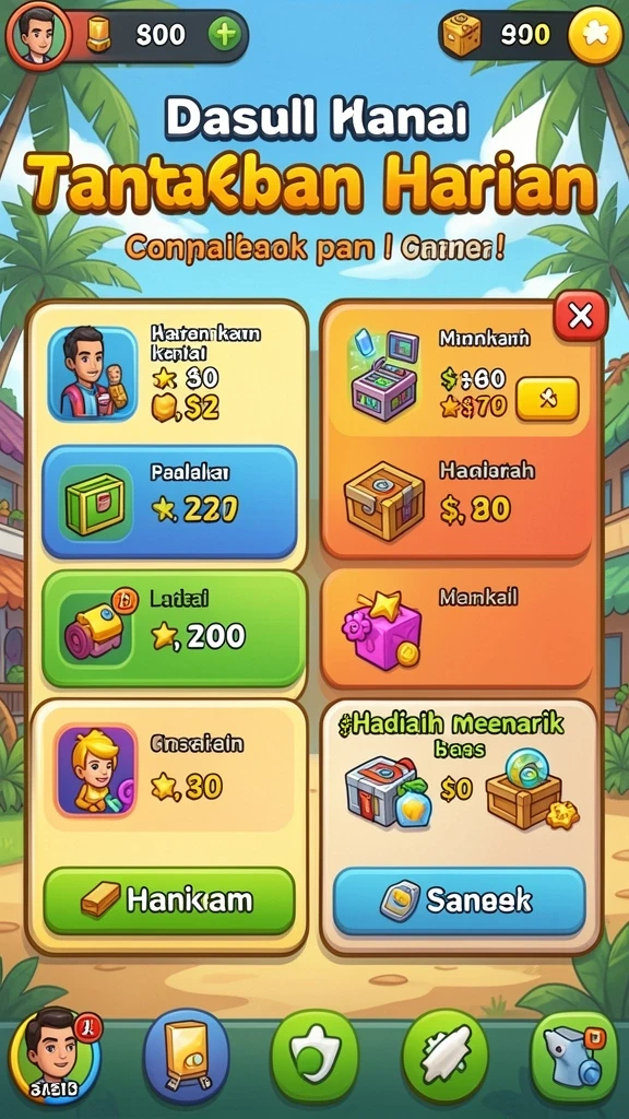 Fitur mode permainan yang bervariasi dan menantang.