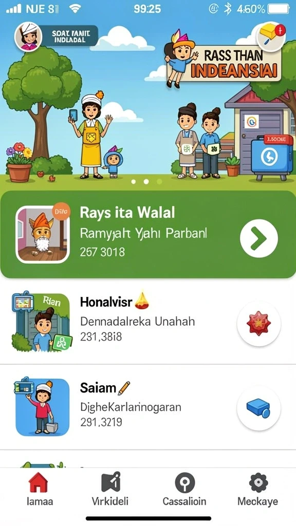 Dunia fantasi yang luas dengan level-level menantang.