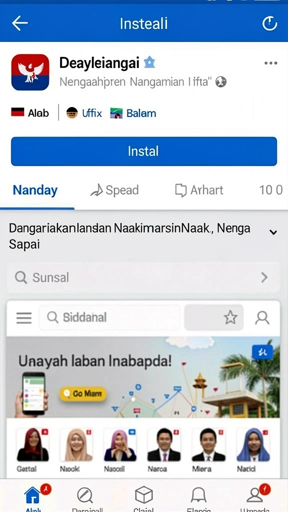 Menu utama yang mudah dinavigasi dan menarik.