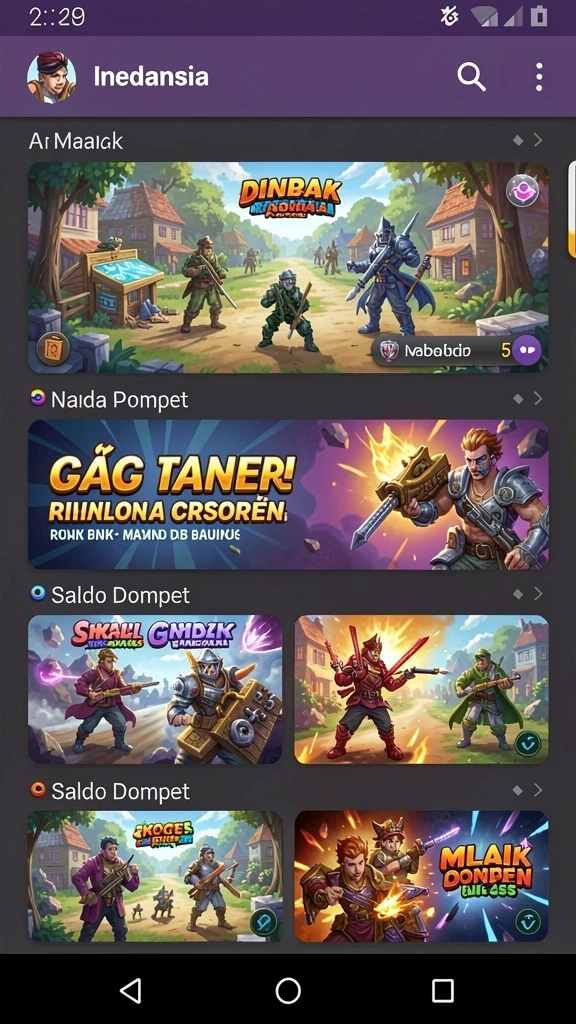 Screenshot menunjukkan tampilan antarmuka game yang intuitif.