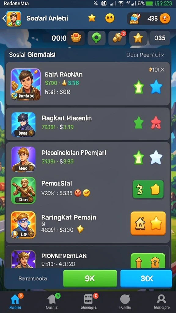 Tampilan awal permainan EXOTOTO yang menggugah selera.
