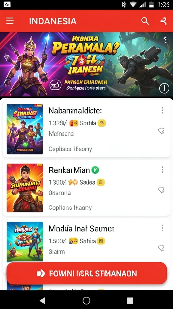 Tampilan utama aplikasi FUNGAME777 yang menarik.