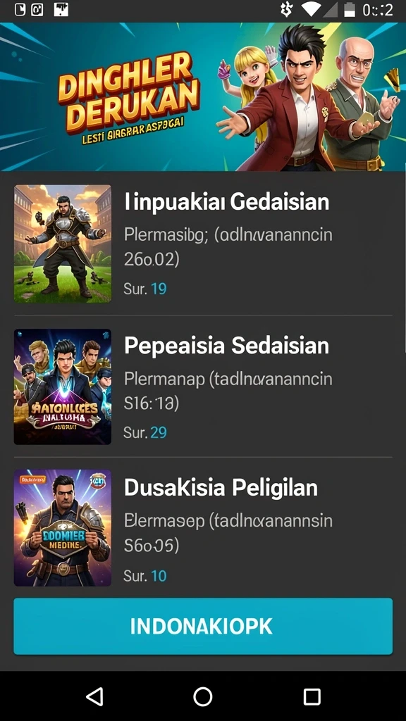 Desain grafis yang memukau dan warna-warna cerah.