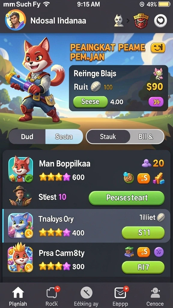 Sistem hadiah yang menarik untuk para pemain.