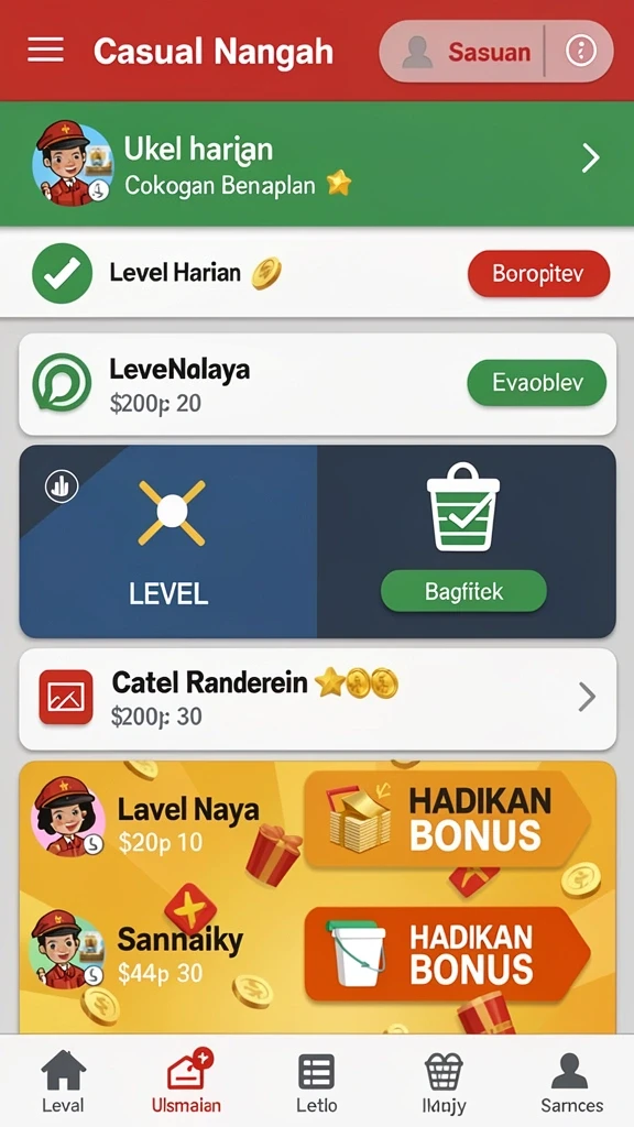 Antarmuka permainan yang intuitif dan mudah dipahami.