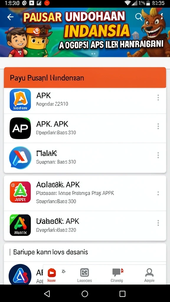 Berbagai pilihan permainan yang menggembirakan.