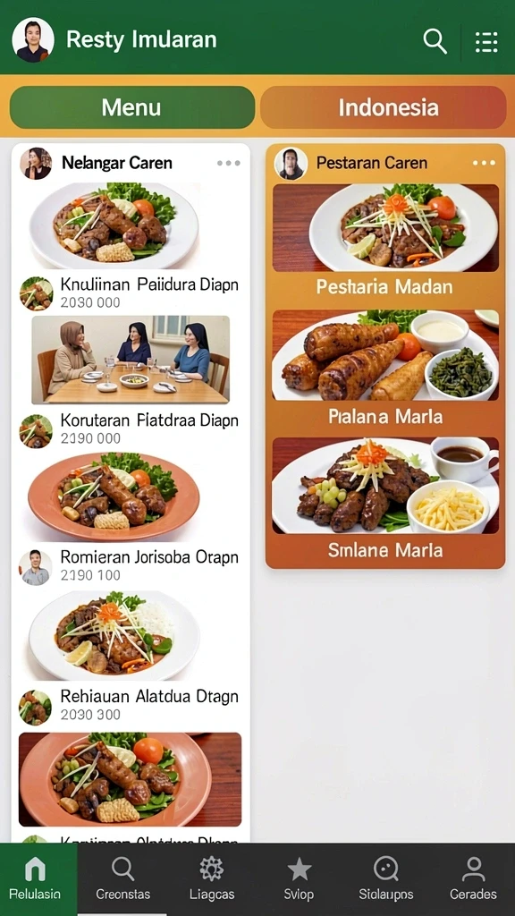 Tampilan antarmuka aplikasi yang menarik.