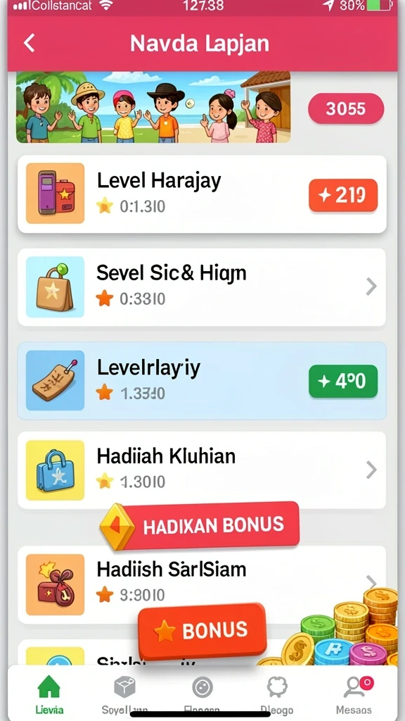 Fitur chat untuk berinteraksi dengan pemain lain.