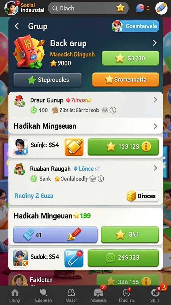 Tampilan awal permainan yang menarik dan informatif.